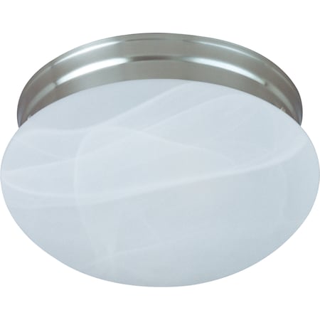 Maxim Lighting Essentials 1-Light 9" Wide Satin Nickel Flush Mount Light 5884MRSN